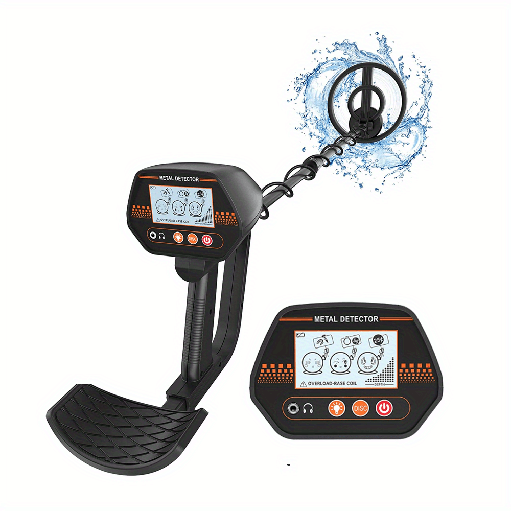 Handheld Metal Detector for Coins and Large Objects, 7kHz Frequency, Detects Up to 12.7cm for Coins, 91.44cm for Large Items