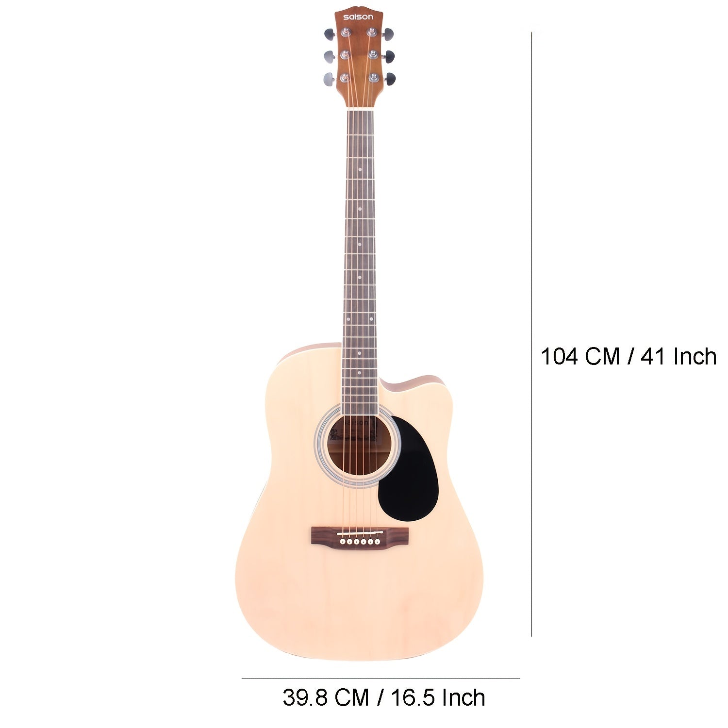 41-Inch All Mahogany Folk Acoustic Guitar with Matte Finish Enclosed Tuners Rosewood Bridge Includes Gig Bag Picks Strap