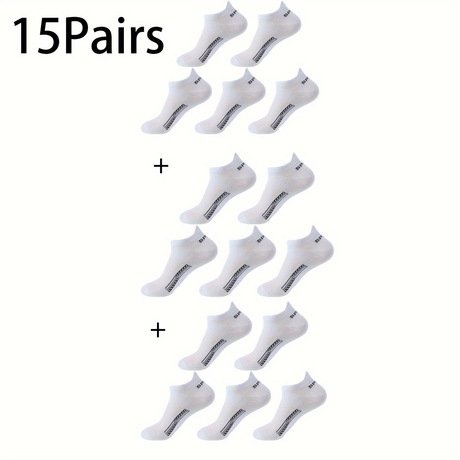 10 Pairs Unisex Low-Cut Breathable Cotton Sport Socks for Outdoor Activities