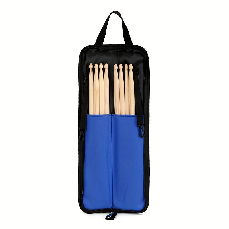 Waterproof Canvas Drum Stick Bag for 4 Pairs Portable Storage Black