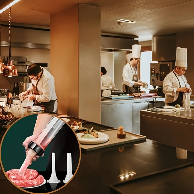 Manual Sausage Stuffing Machine with Sausage Syringe for Homemade Sausages