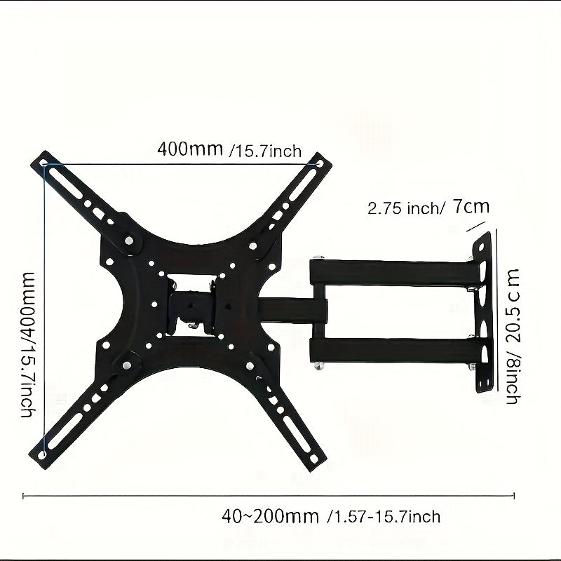 Telescopic Swing Bracket TV Stand Adjustable Metal Monitor Mount No Electricity