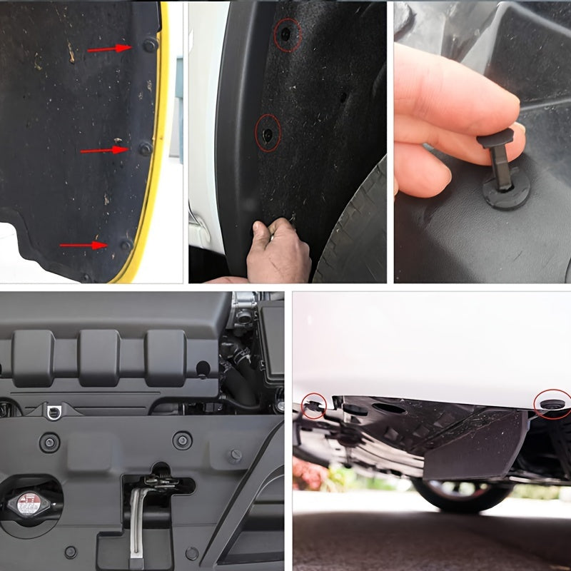 190pcs Auto Plastic Bumper Clips Fixing Nail Kit Car Body Rivets Fasteners