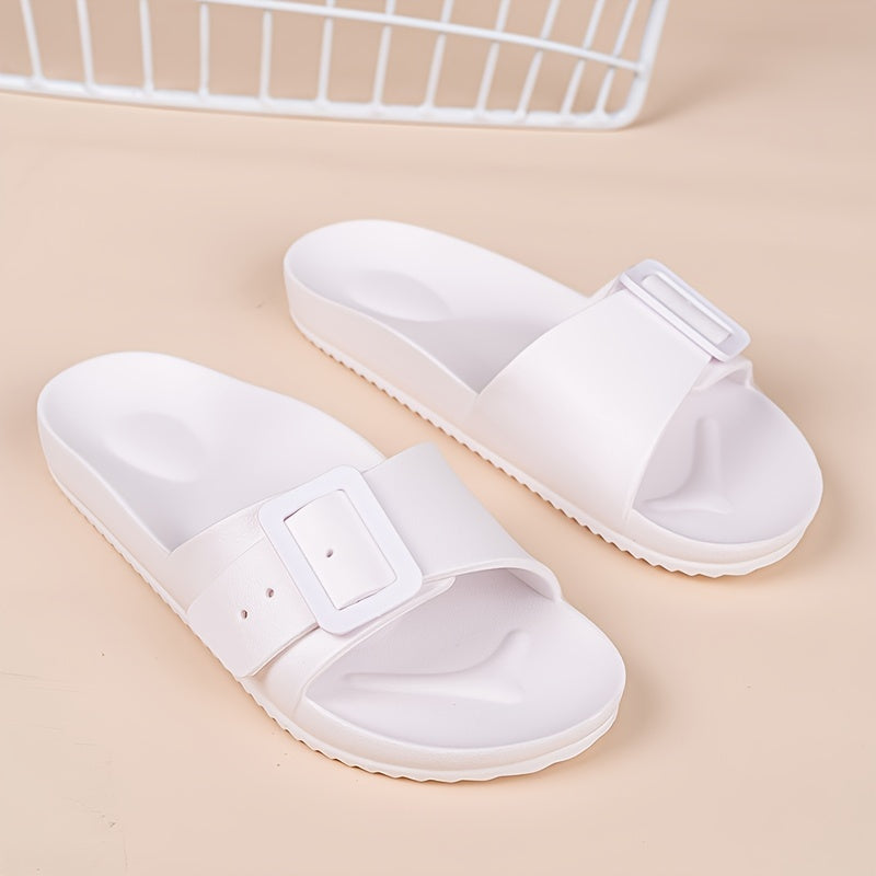 Unisex EVA Slides Lightweight Soft Sole Adjustable Buckle Non-slip Plus Size