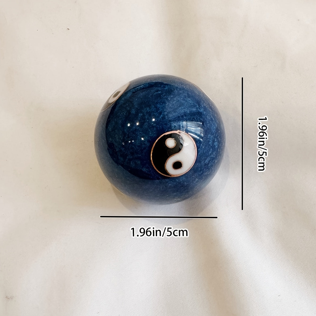 Xitoy Vintage Tai Chi Yin Yang Metall Massaj To'plari Qo'lni Bo'shatsish, Stressni Yengillashtirish, Bilak Mashqlari, Qo'l Terapiyasi uchun, Sayohat Qutisi bilan - Ideal Ta'til Hediye.