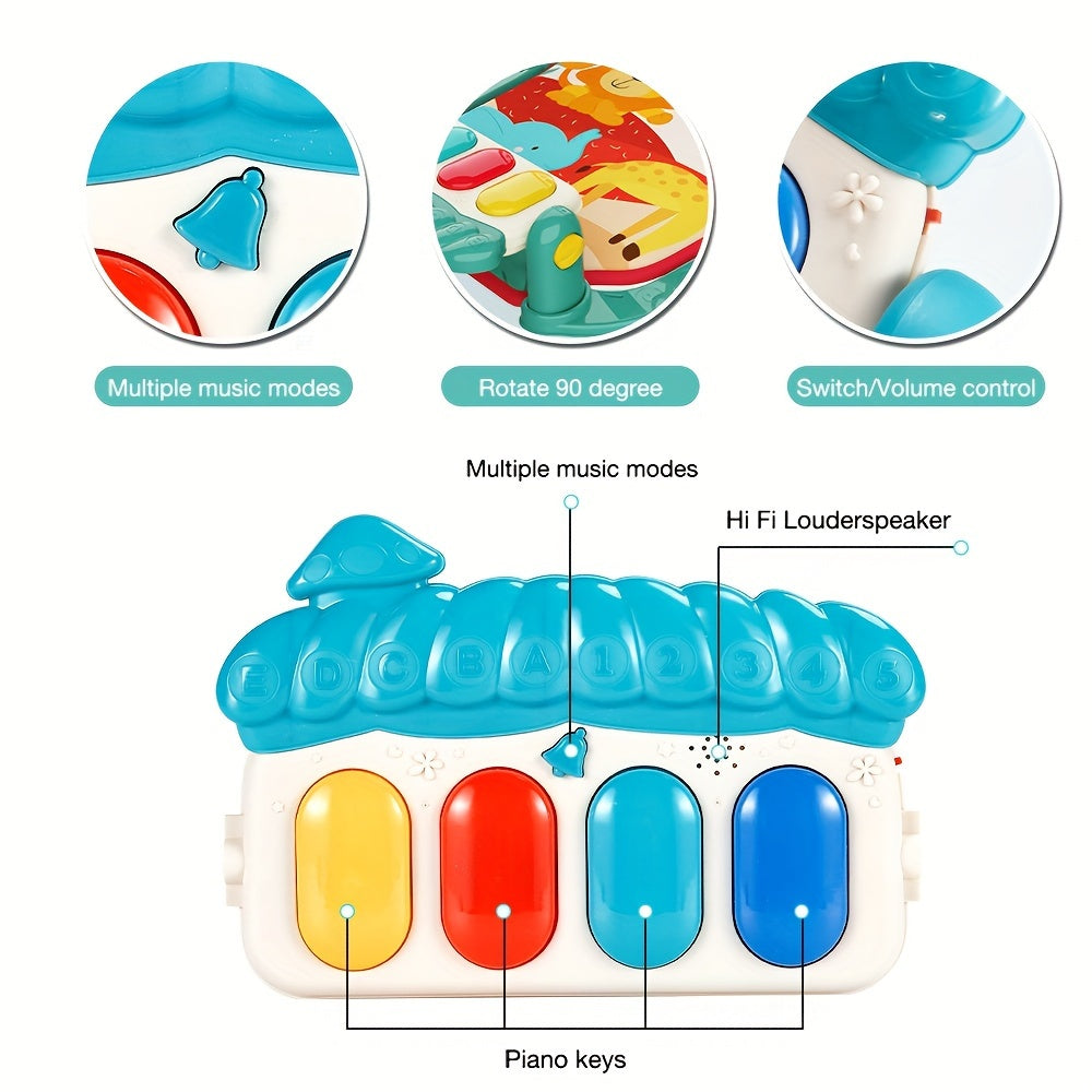 Baby Play Mat with Piano Activity Gym and Tummy Time Padding for Newborns