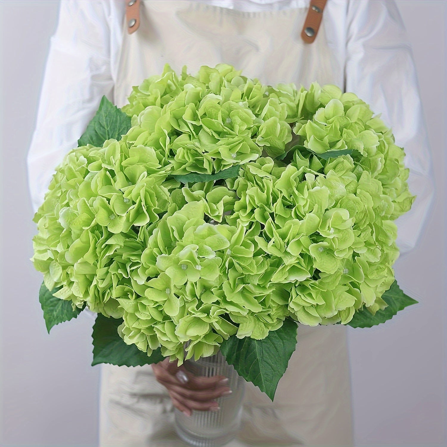 4-Pack Artificial Hydrangeas 18 Inch Real Touch Indoor Outdoor Flowers