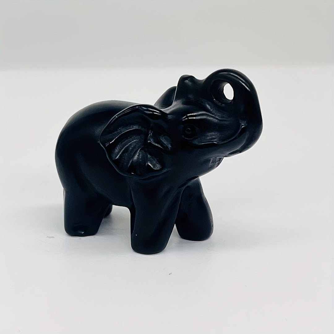 Crystal Carving Elephant Ornament 40mm Natural Crystal Stone Home Decor Gift