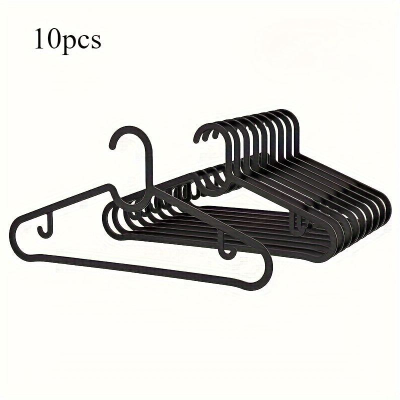 Juego de 5 o 10 perchas de plástico para ropa, antideslizantes, delgadas, para secar abrigos