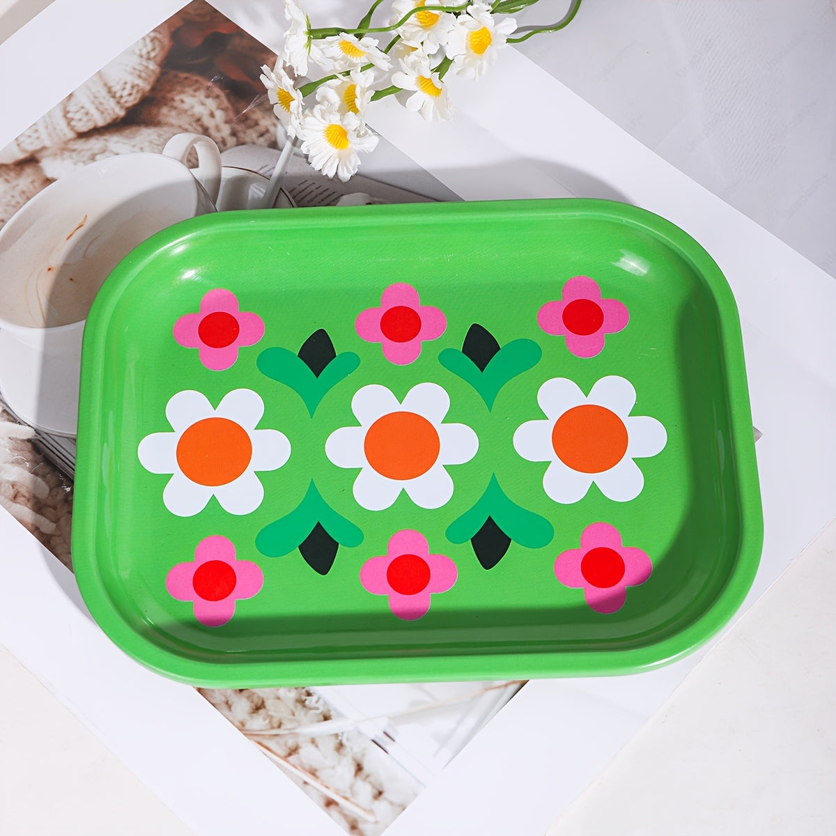 Metal Rolling Tray for Home or Travel, Stylish Gift, Versatile Size