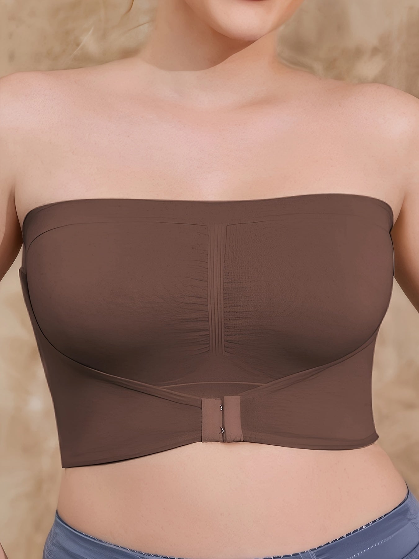 Plus Size Adjustable Strapless Sports Bra Set Breathable for Running Yoga