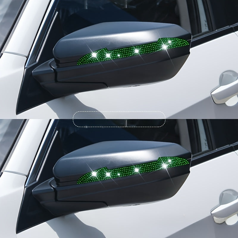 2pcs Car Door Edge Guards Rhinestone Plastic Anti-Scratch Collision Protectors