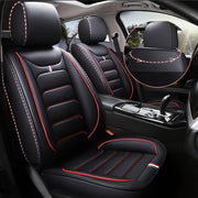 5-Seat Waterproof PU Leather Car Seat Cover Set Universal Fit for SUVs All-Season