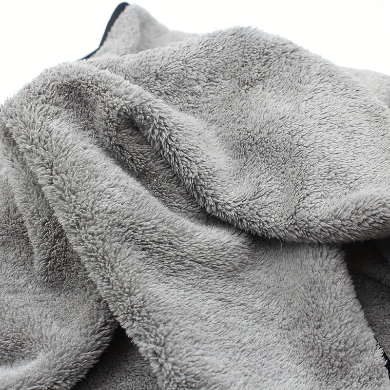 Microfiber Car Wash Towel Quick-Dry Absorbent Lint-Free Light Gray 60x40cm