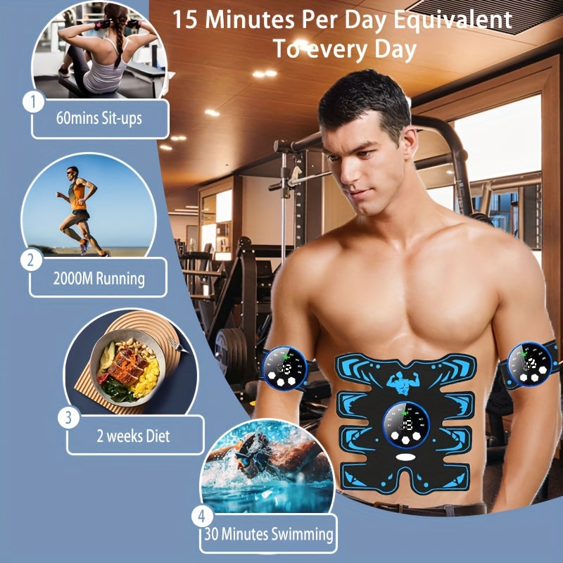 Массажный пояс с USB-зарядкой, 8 режимов и 29 уровней интенсивности. Интеллектуальное таймерное управление, подходит для домашнего массажа и является отличным подарком. Можно использовать по всему телу.