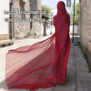 Women's Large Solid Color Scarf Lightweight Shawl for Casual Wear Windproof Sunscreen