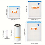 20pcs Food Vacuum Sealing Bags Set with Handheld Electric Vacuum Sealer