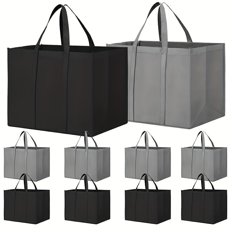 Eco-Friendly Reusable Shopping Bag Square Tote Leak-Proof Polypropylene Long Handles