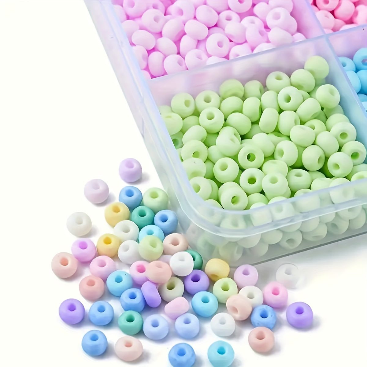 3000pcs 3mm Glass Beads for Jewelry Making in 15 Colors DIY Bracelet Necklace Craft Kit