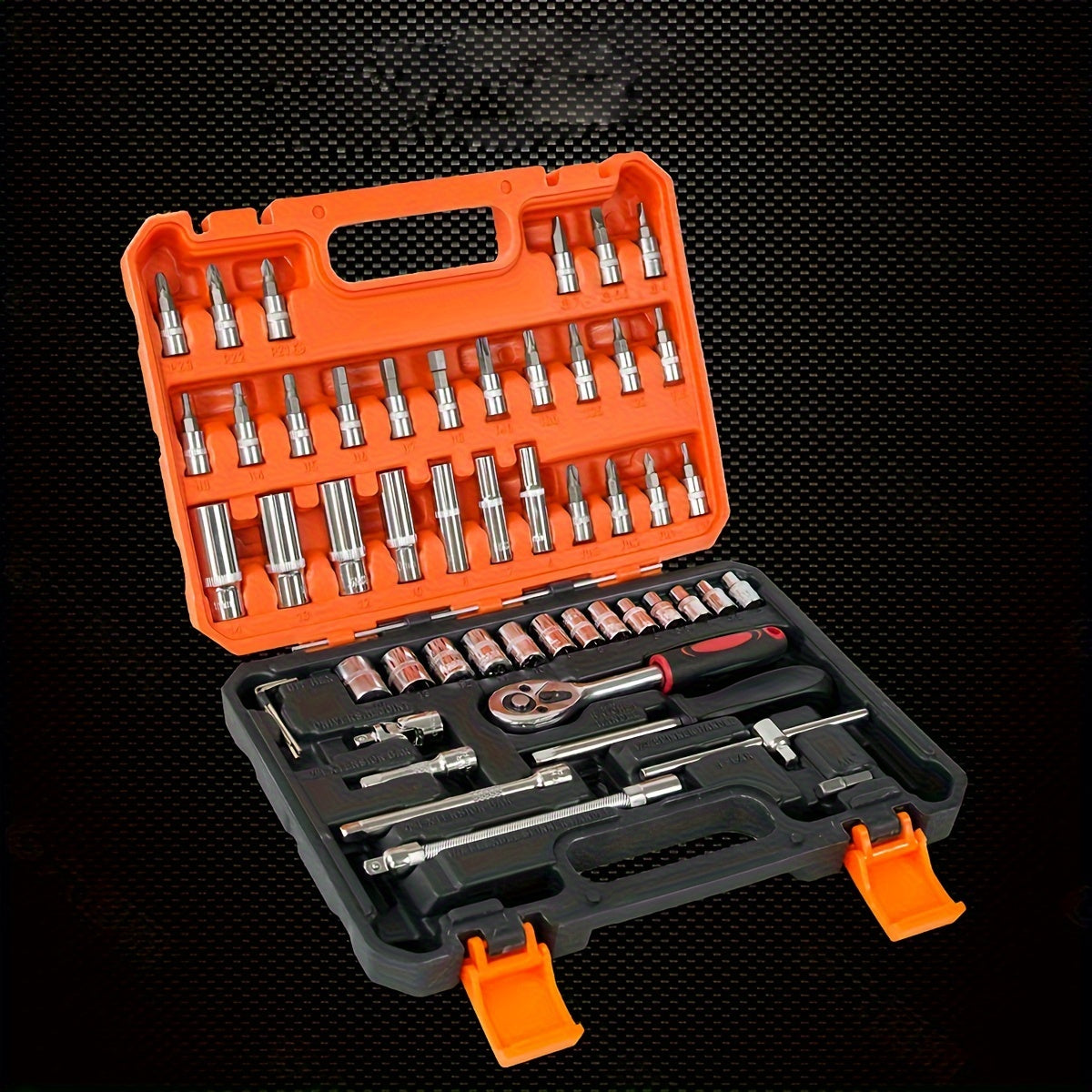 Avtomobil ta'mirlash uchun asboblar to'plami 53/151 dona, vintli kalitlar va tornavida to'plami