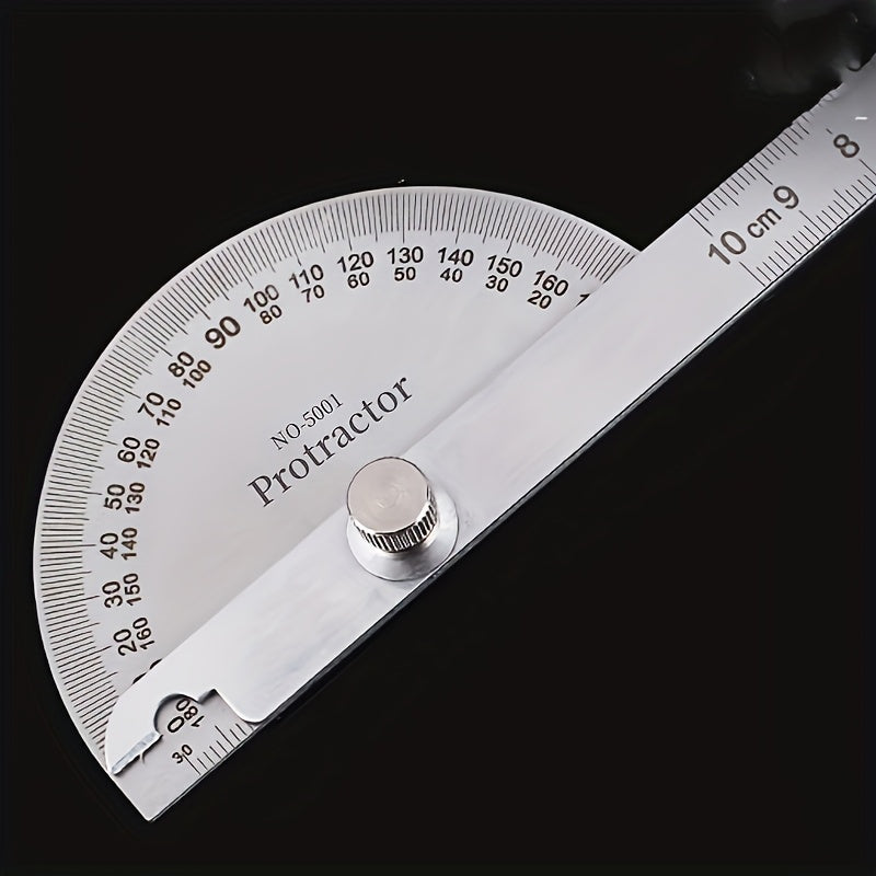Stainless Steel Angle Measuring Ruler Protractor for Woodworking and Metal
