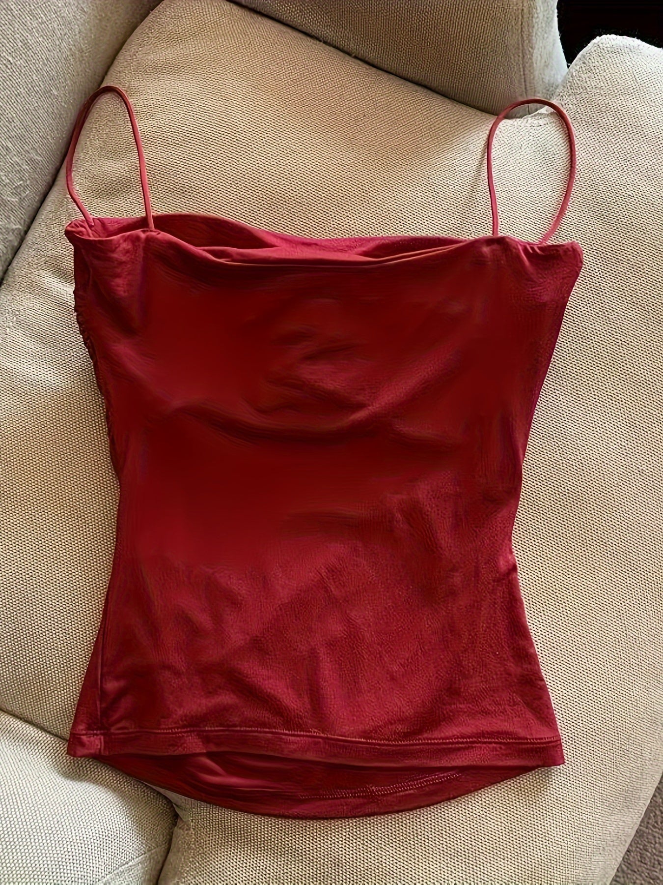 Women’s All-Season Polyester Camisoles with Frill Detail and Strapless Collar