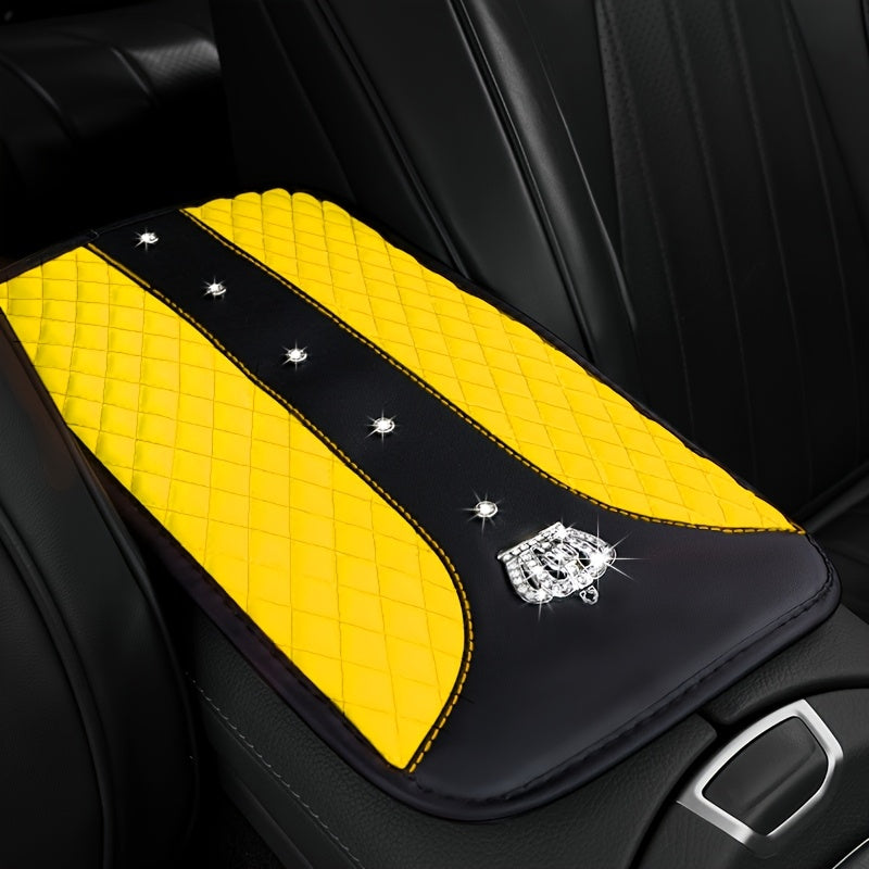 Universal avtomobil o'rindiq tutqichining qopqog'i rhinestone charm bilan, charm bilan, sirg'almas, chidamli, erkaklar va ayollar uchun