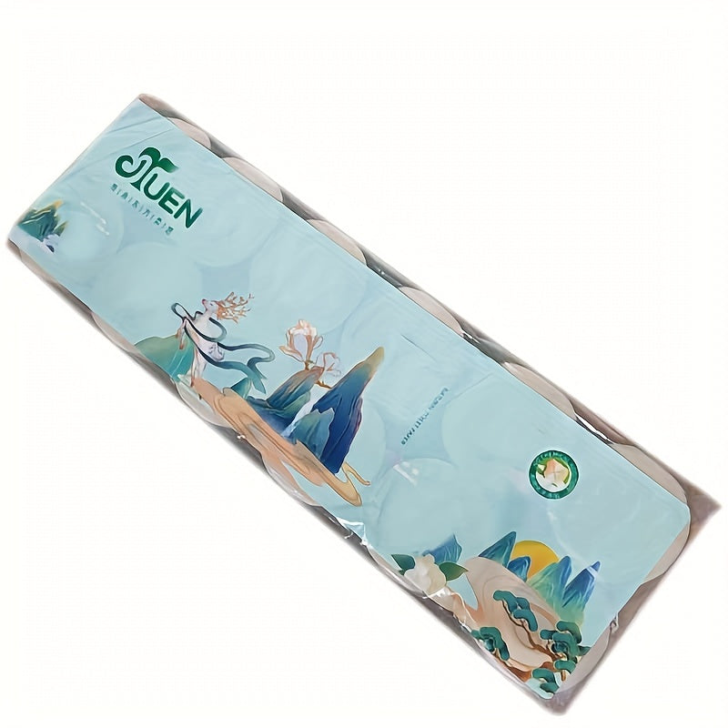 12-Roll Thickened Core Toilet Paper Family Pack for Wiping and Cleaning