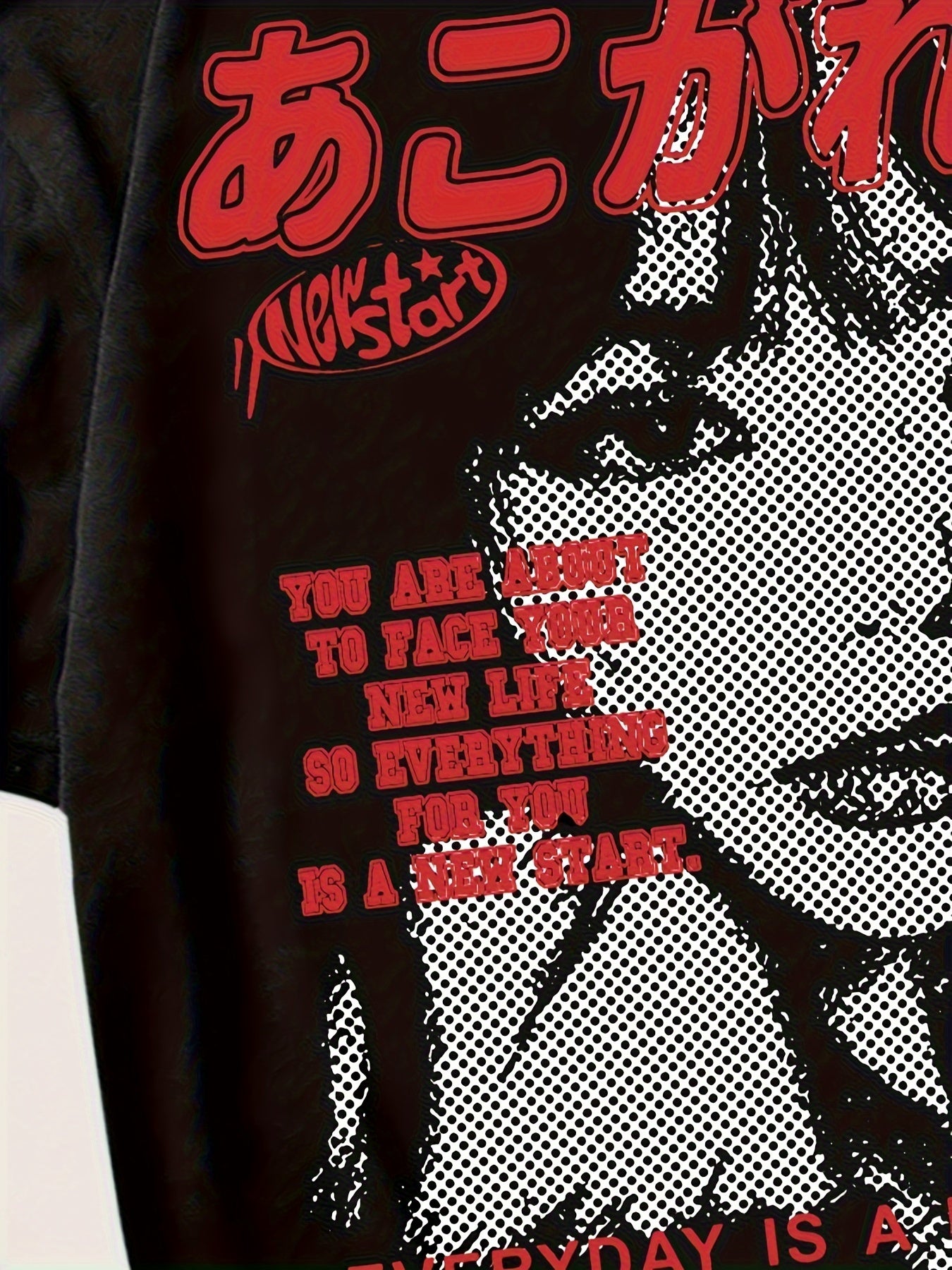 Camiseta de manga larga con cuello redondo para mujer, con estampado de letras y figuras, moda primavera verano