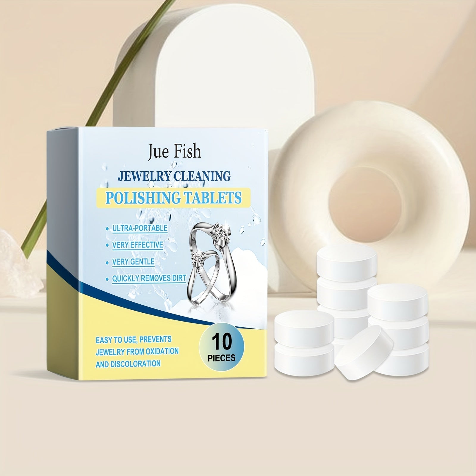 Set of 10 Jewelry Cleaning Tablets for Gold Silver Watches and Rings