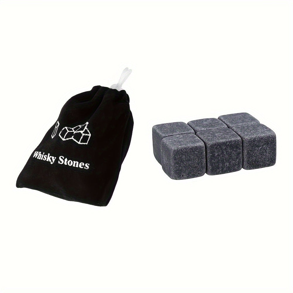 Whiskey Stones Gift Set with Reusable Ice Chillers for Men, 6-12pcs