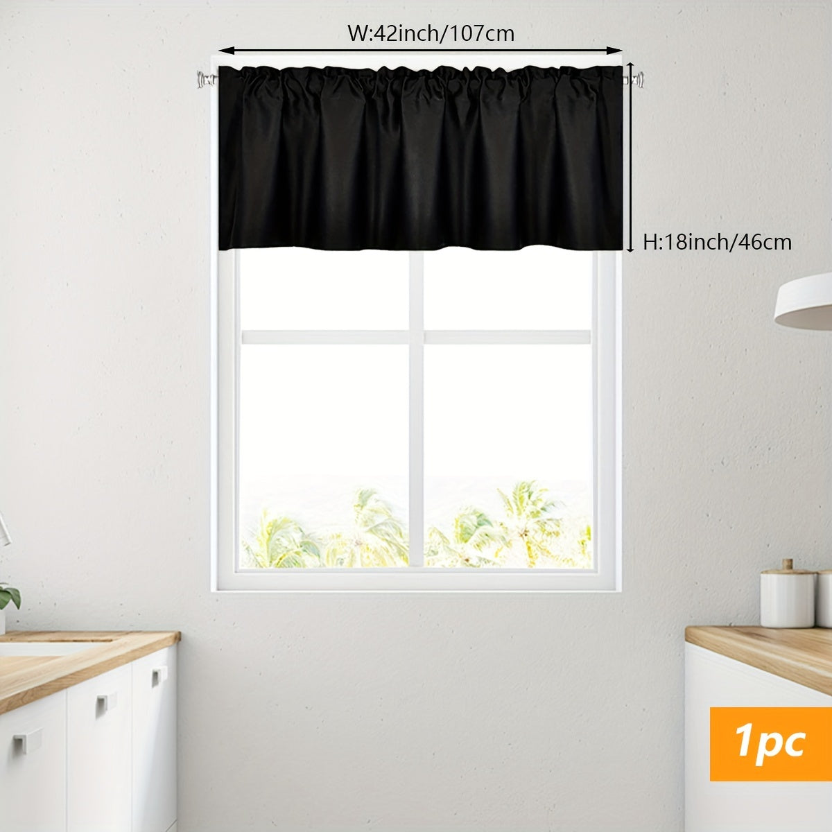 Solid Color Blackout Curtain with Rod Pocket for Privacy and Modern Style