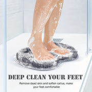 Almohadilla de exfoliante para pies de silicona con ventosa antideslizante y cepillo para pies en la ducha