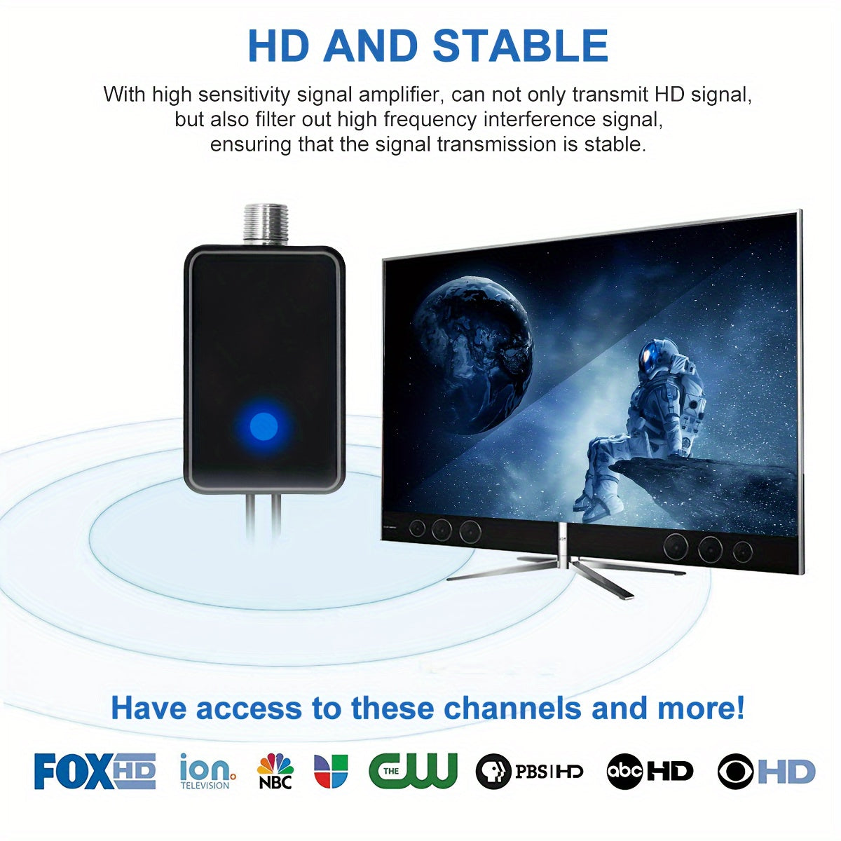 Цифровой усилитель антенны для телевидения, внутренний и наружный усилитель сигнала 2023