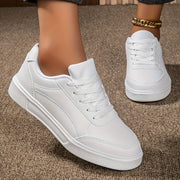 Women Soft-Soled White Skate Shoes Breathable Lightweight Casual