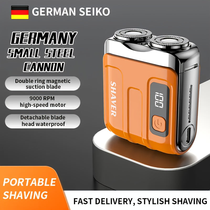 Electric shaver for men USB rechargeable washable long-lasting lithium battery travel-friendly
