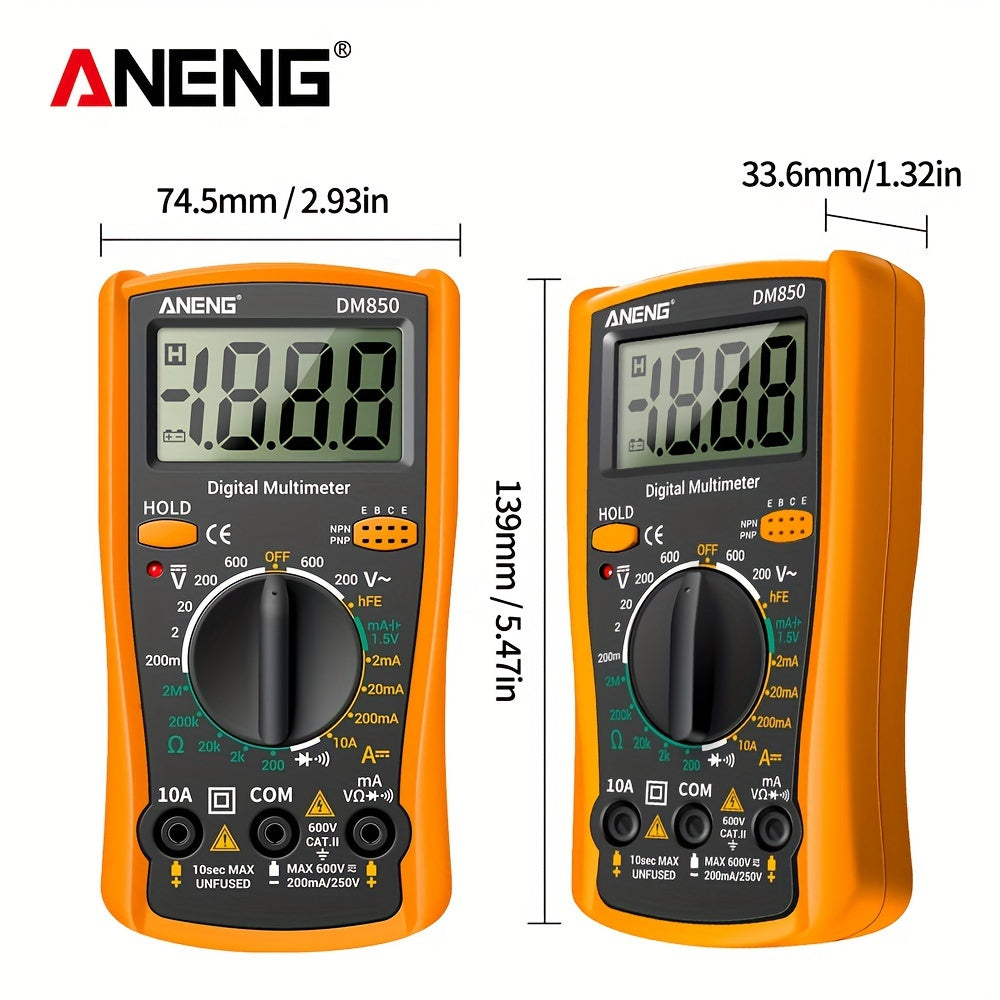 Digital Multimeter Automatic 1999 Counts AC/DC Voltage Ohm Current Tester