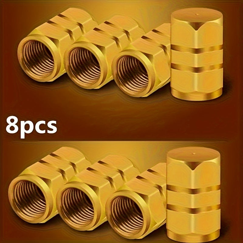 Set of 4 Aluminum Alloy Car Tire Valve Caps Dustproof for Vehicles