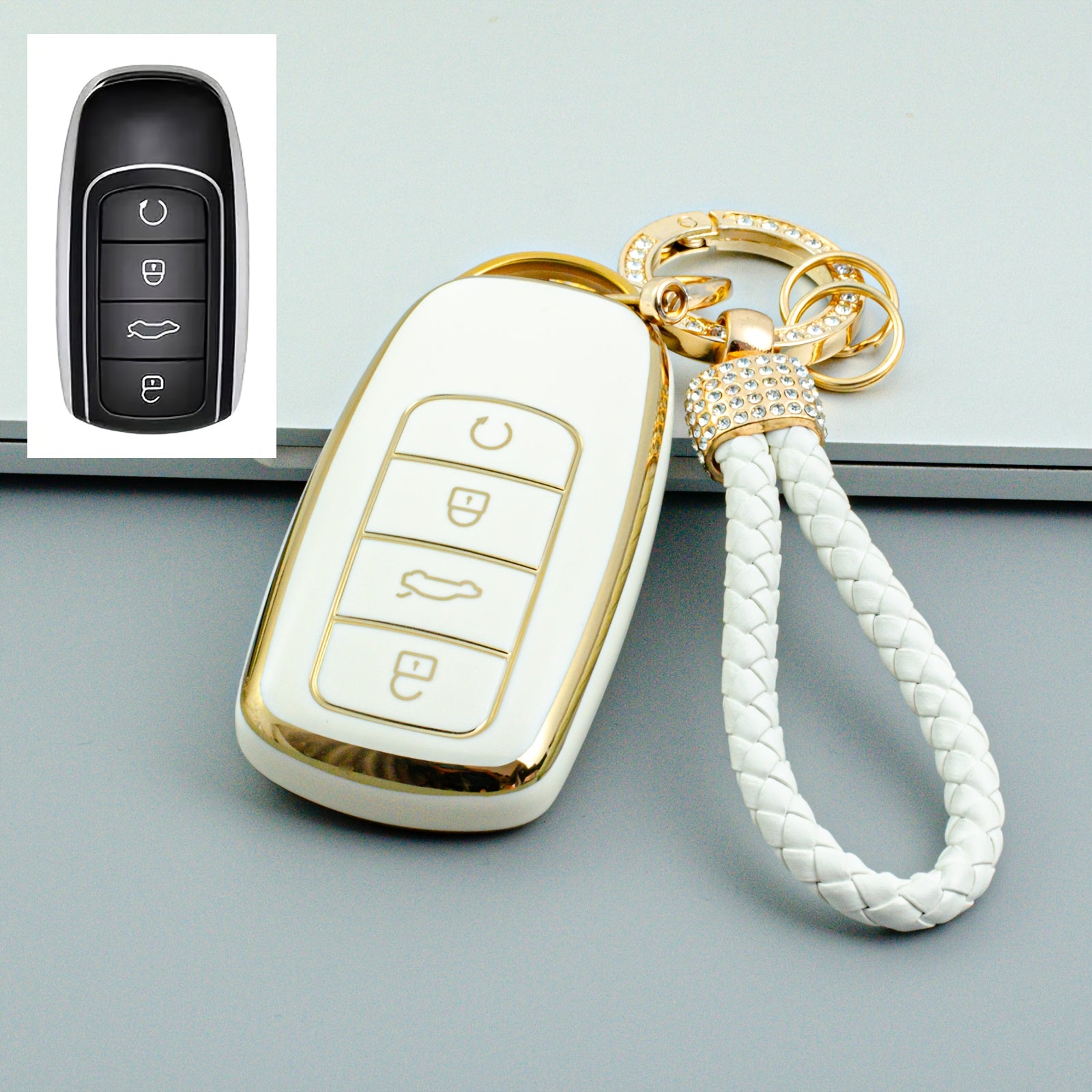 Soft TPU Key Fob Cover for Car Key Protector Compatible with Tigo 7/8 Plus C5