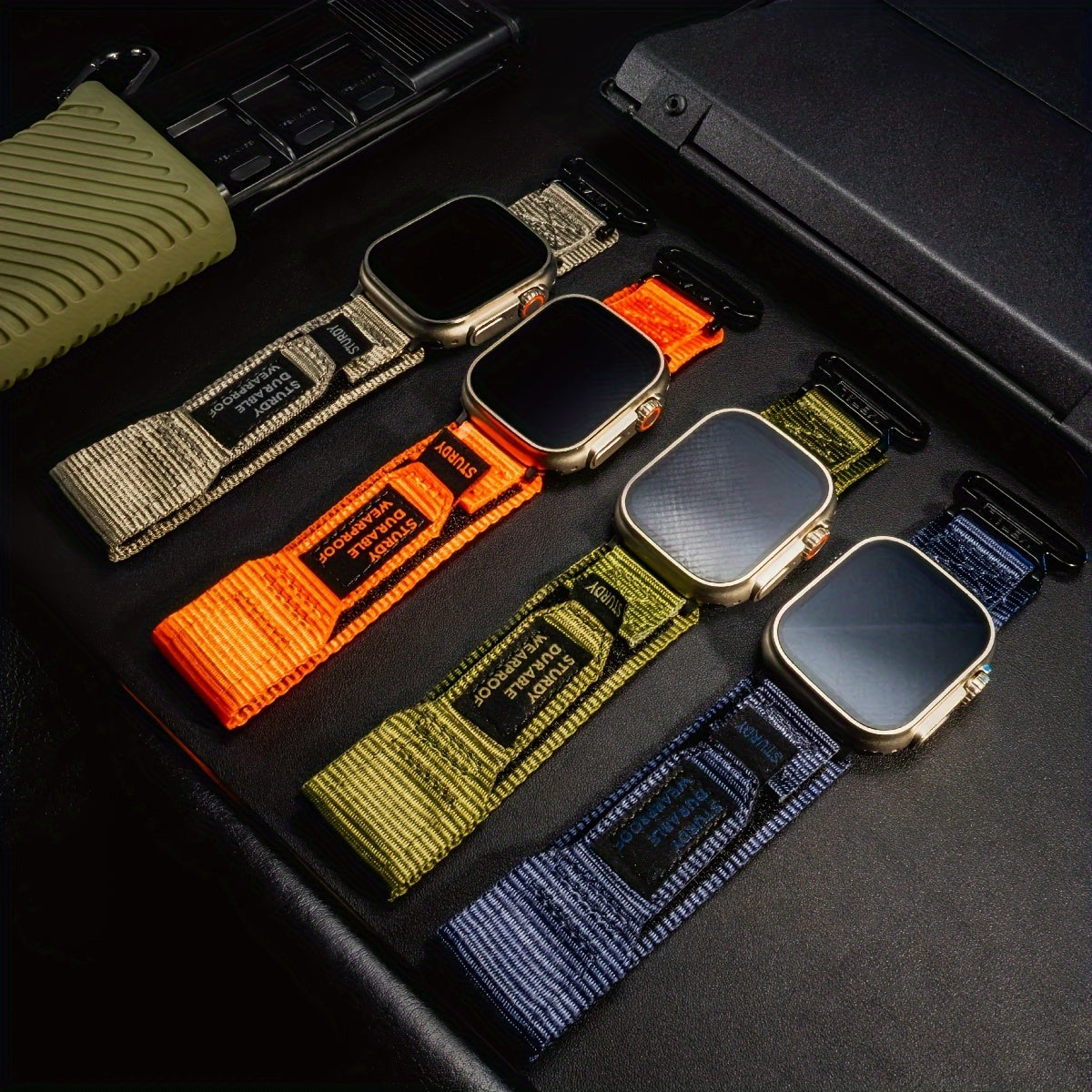 Camouflage Nylon Watch Band for Apple Watch Series 1-10 Ultra and SE Outdoor Sports Hiking