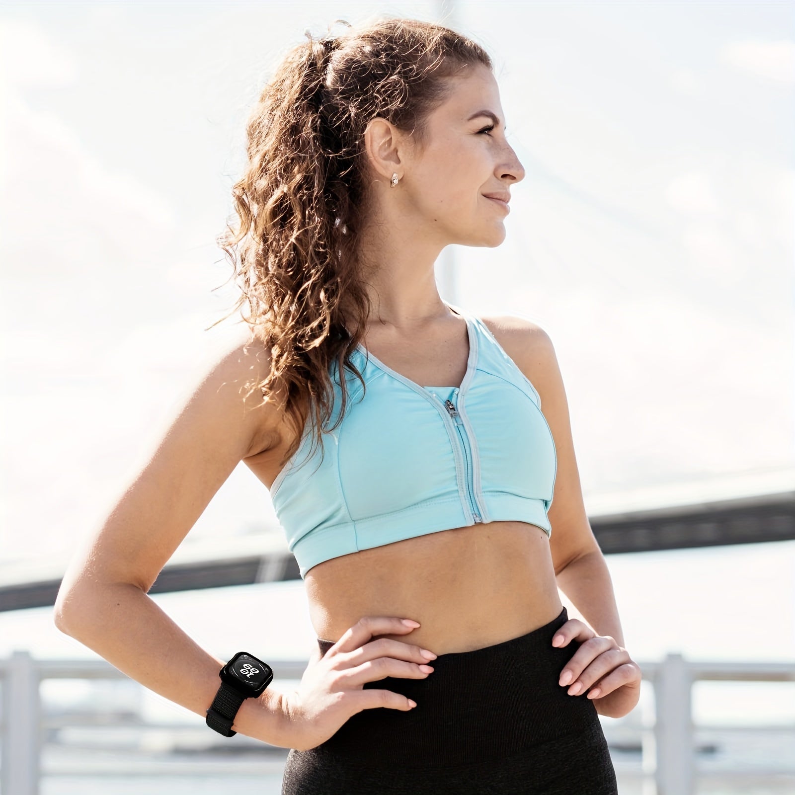 Ремешки из нейлона с TPU-кейсом для Apple Watch 38мм 40мм 41мм 42мм 44мм 45мм дышащий ремешок