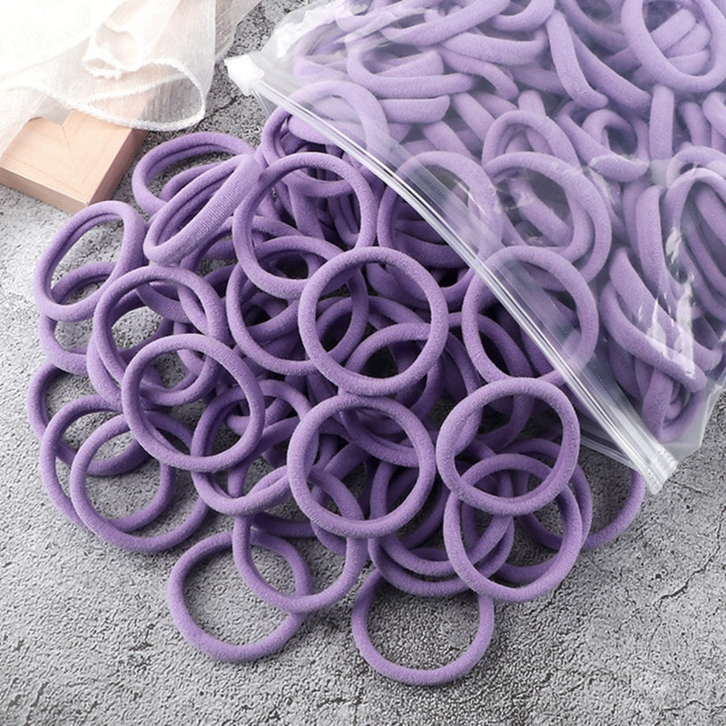 Women Basic Hair Bands 50pcs Elastic Solid Color Hair Accessories