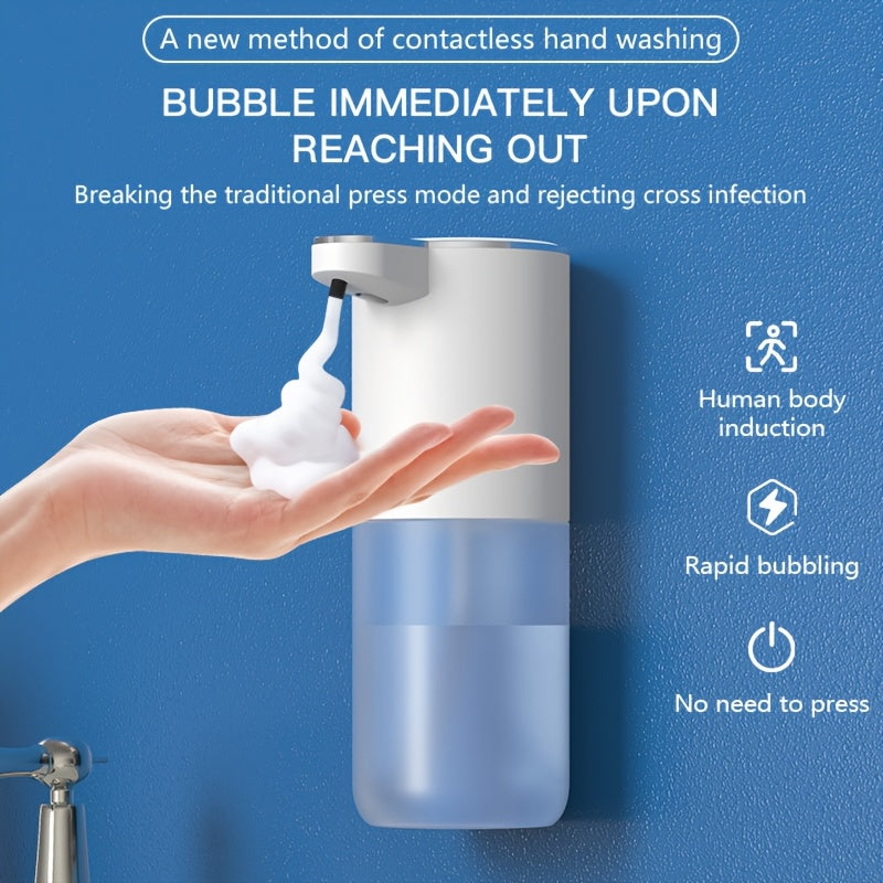 Automatic Foam Soap Dispenser Wall Mount 380ml Touchless Rechargeable Plastic Bathroom Kitchen