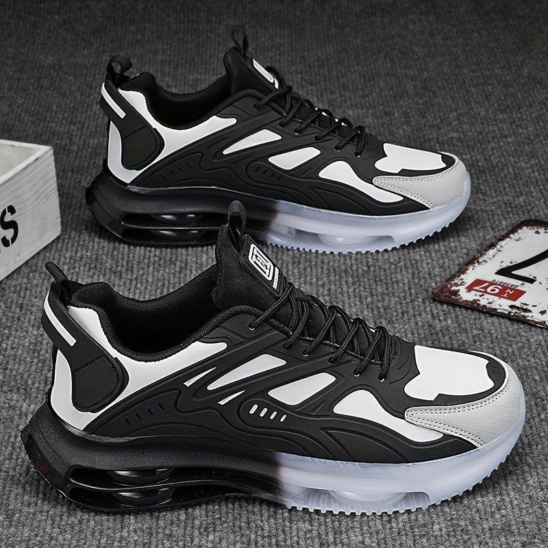 RLS Erkaklar Yo'l Yugurish Poyabzallari - Oq va Oltin Aksentlar Bilan Zamonaviy Qora, Havo O'tkazuvchi To'r Ichki Qismi, Mustahkam Gum Taglik, Ishonchli Bog'ichli Yopilish - Tasodifiy va Sport Kiyimlari Uchun Ideal, Har Mavsumda Qulaylik