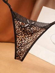 Women's Low Waist Leopard Print Lingerie Intimates