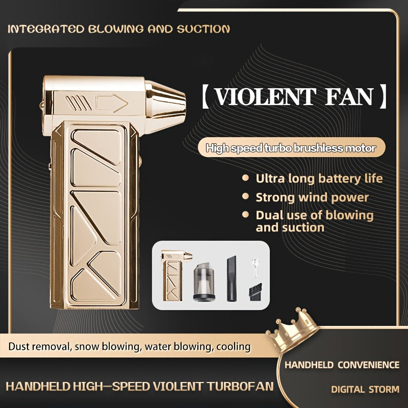 Portable Multipurpose Turbofan Fan with 11000 RPM Fast Wind Rechargeable USB