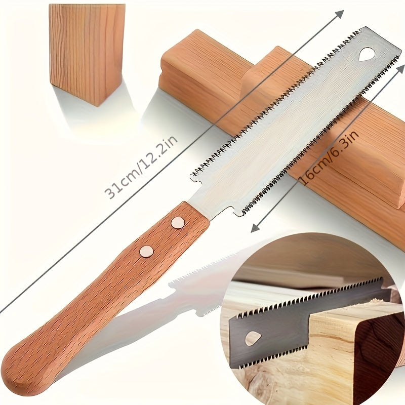 Ручная пила из нержавеющей стали с двухсторонним лезвием для обработки древесины