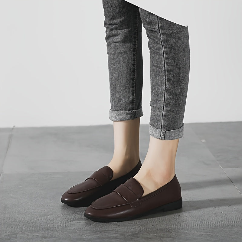 Women's Synthetic Slip-On Flat Shoes Casual Work Comfortable Lightweight