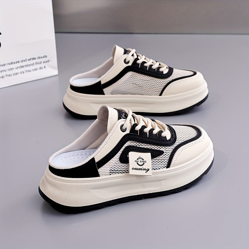 Women’s Casual Thick-Soled Height-Increasing Sports Shoes with Flat Toe