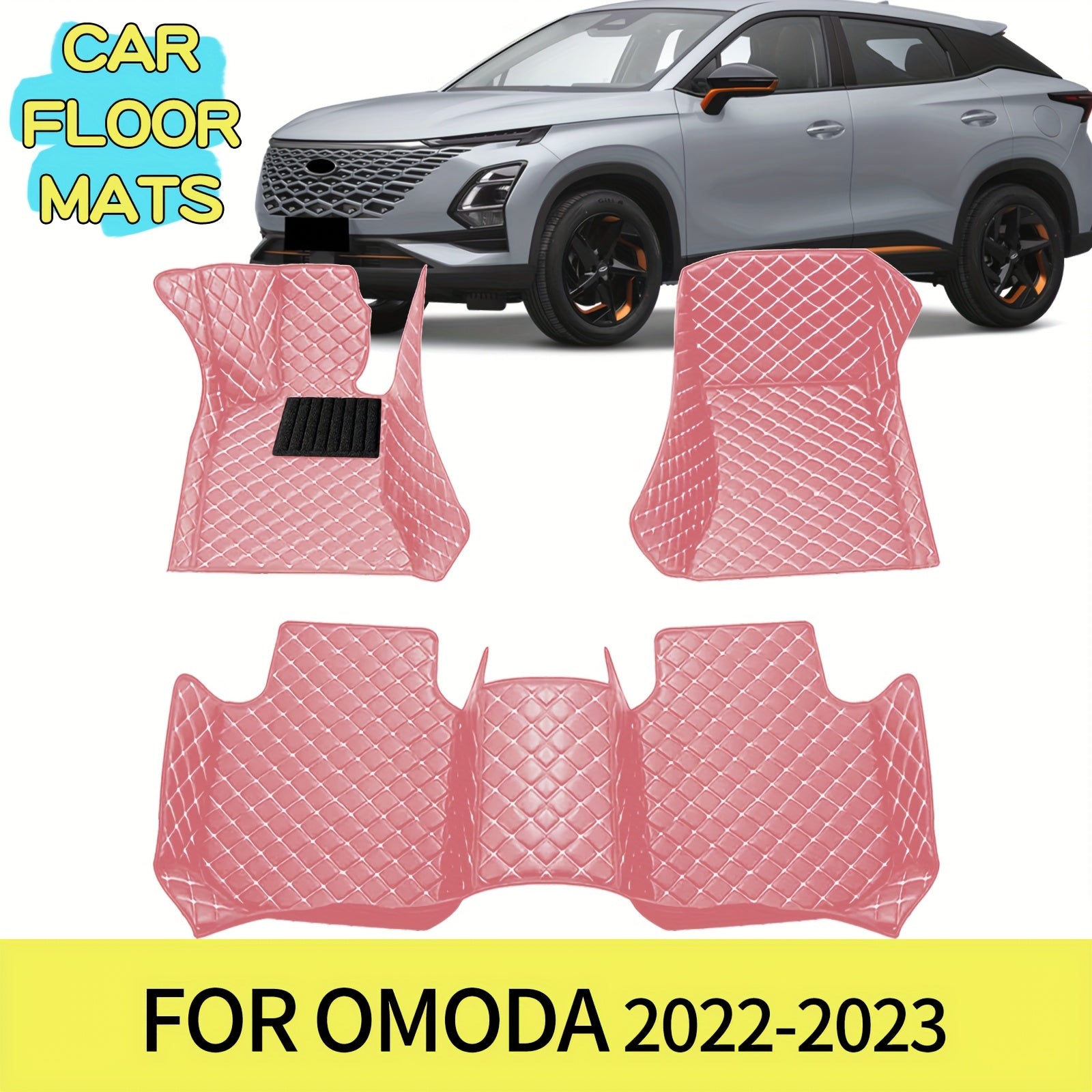 Car Floor Mats Faux Leather Waterproof Dustproof for Left-Hand Drive